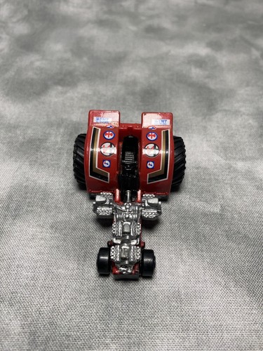 Vintage Micro Machines Red/Black Tractor Pulling Truck - Picture 3 of 4