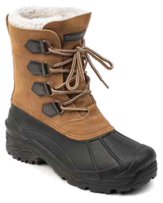 Tundra Duluth 100% Waterproof Molded Foot Faux Fur Suede Leather Boots   Tan