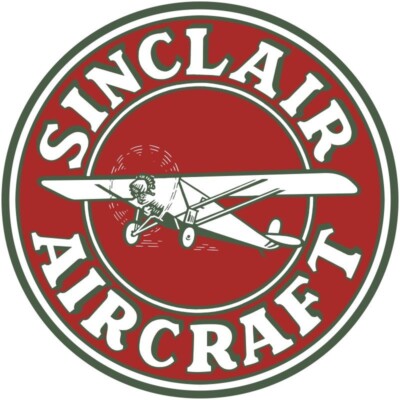 Sinclair Aviation, Aircraft Gasoline NEW Sign 28'' Dia. Round AMERICAN STEEL
