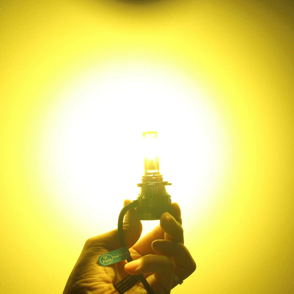 Alla 9005 HB3 LED 转换大灯灯泡,金色黄色,高光输出 — 第 3/4 张图片