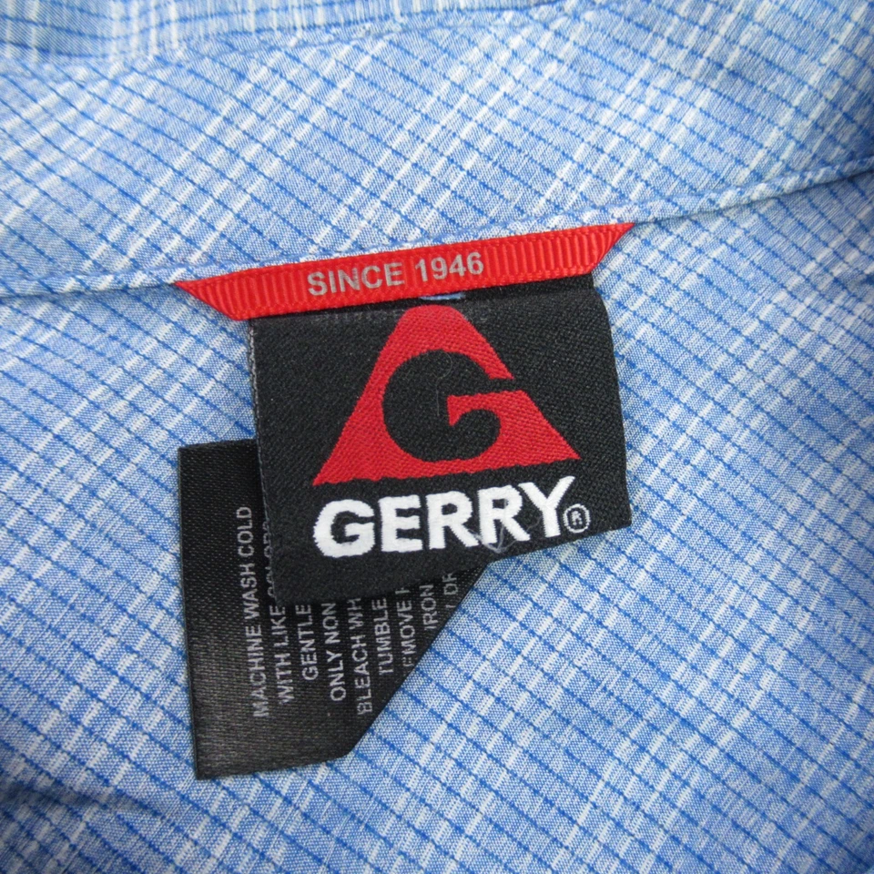 Рубашка мужская Gerry 2XL с коротким рукавом на пуговицах спереди синие полоски легкая - Изображение 3 из 4