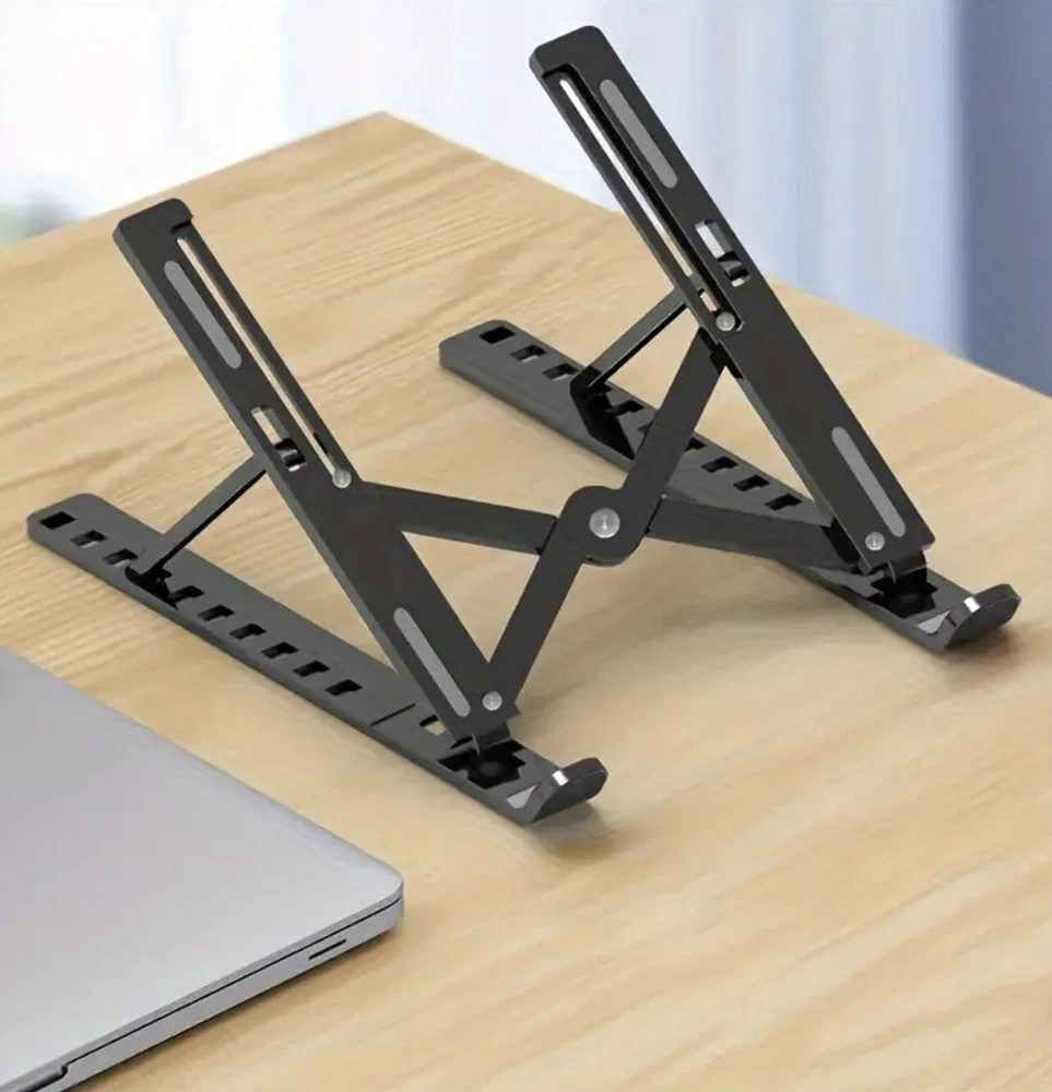 Laptop Stand for Desk Adjustable Laptop Riser ABS+Silicone Foldable Portable ...
