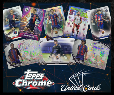 Topps Chrome UEFA UCC 2023-2024 - Refractor, Prism, Shooting Stars, Golazo u.v.m