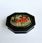 Vintage Palekh Soviet Russian Troika Lacquer Papier Mache Box by Orlova — photo 7