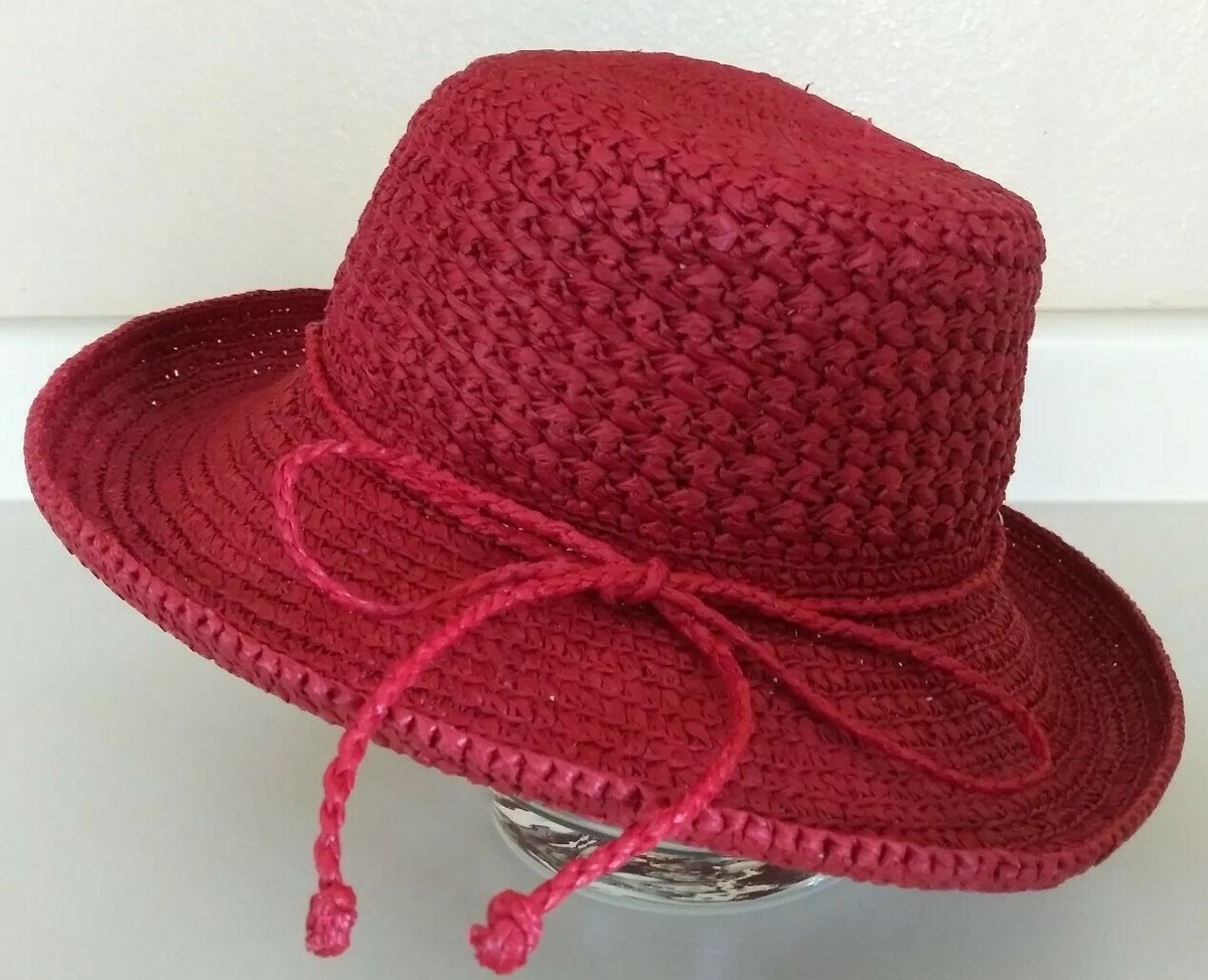 Scala Collection Red Woven Hat Vtg Scala Womens One Size Hat Red 100% Wool | Mercari main image 3
