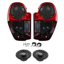 Lower Vented Leg Fairings & Speakers Fit For Harley Touring 2014-2025 Wicked Red