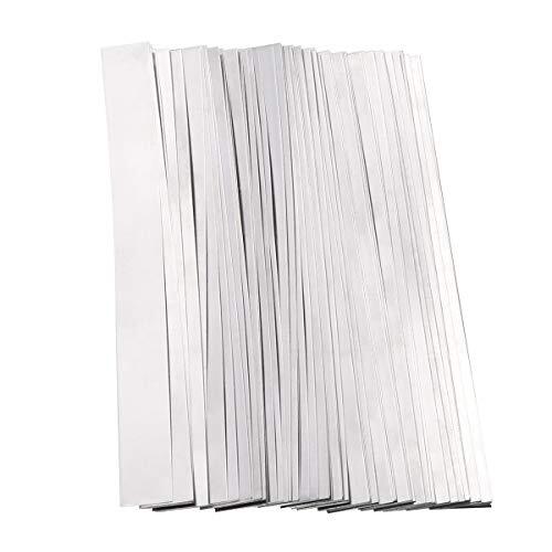 Puro nickel strip- 0.1 x 8 x 100 mm, 100 count 99.6% nichel per batteria (v8O)