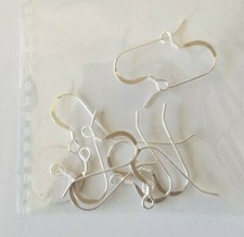 Sterling Silver Ear Wire - 14mm Flat Fishhook - 5 pairs 4435