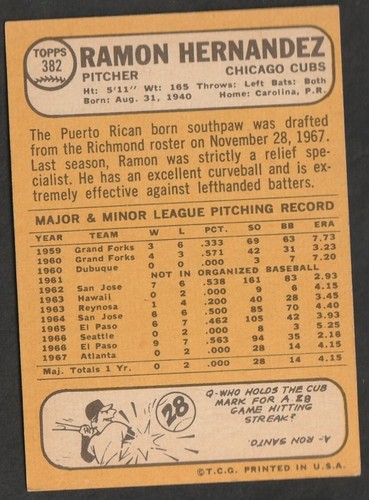 1968 Topps Baseball Cards Scegli una carta a scelta 295-660 EX X-MT 1/25 Set Break - Foto 153 di 490