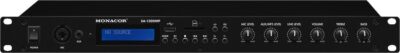 MONACOR SA-130DMP Stereo-Verstärker, 140 Watt Amplifier mit MP3-Spieler, Schwarz