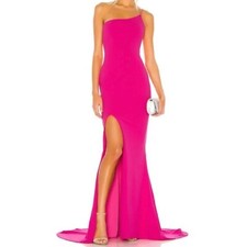 Nookie Jasmine One Shoulder Mermaid Hem Gown Neon Pink Size XS NWT