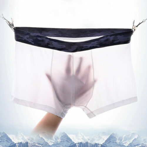 Herren Nylon Boxershorts – Transparente Penishülle, Ultraleicht, Glänzend,  Slimfit, Einheitsgröße Sexy Herrn Unterwäsche