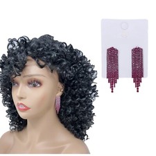 Rosa Sfumati Orecchini In Cristallo di Strass lunghi 5cm Pendenti da Donna