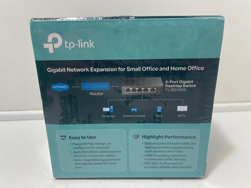 TP-Link TL-SG105S Desktop Switch 5-Port Gigabit - NEW - Picture 5 of 8