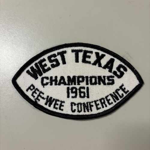 Vintage 1961 WEST TEXAS Pee-Wee Conference Football Champions Patch #1 - Picture 1 of 3