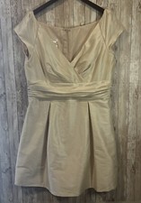 Alfred Sung Womens Champagne  Short Sleeve Mini Cocktail Dress Plus Size 18