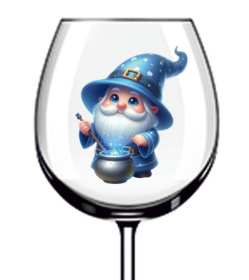 12x Chef Magic Garden blau Zwerg Weinglas Flasche Becher Vinyl Aufkleber Aufkleber