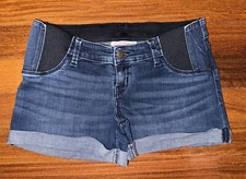 Cuffed ISABEL MATERNITY Denim Side Panel Elastic Shorts Ingrid Isabel Size 2