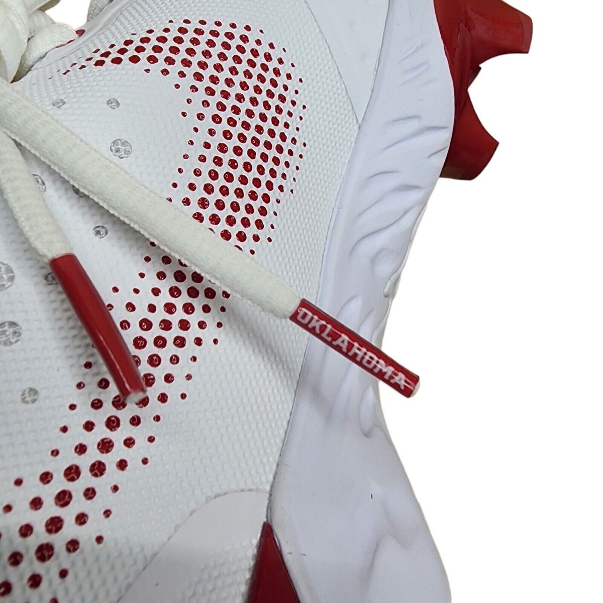 Nike Men Alpha Huarache Elite Oklahoma Sooner Baseball Cleats DR0208-101 Sz 13 Nike Alpha Huarache Elite Oklahoma Sooner Baseball Cleats  main image 2
