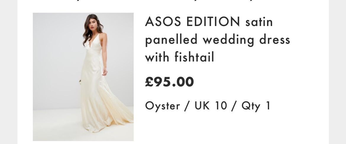 asos edition satin panelled wedding dress with fishtail ASOS EDITION satin panelled wedding dress with flutter sleeve, Ivory/Oyster