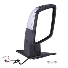 Left Driver Power Fold+ Heated + Temp Sensor Mirror For 2013-2019 Dodge Ram 1500