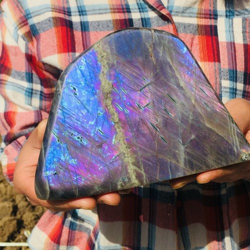 1682g Natural Purple Flash Labradorite Quartz Crystal Display Mineral Specimen - Picture 6 of 12