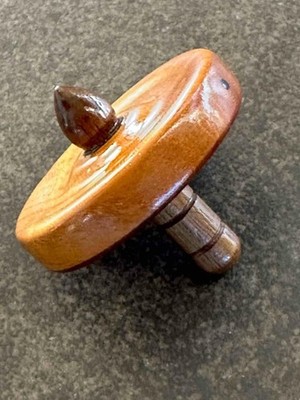 Vintage Hand Turned Wood Spinning Top Toy Children's Toy