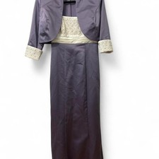 David's Bridal purple maxi dress with bolero jacket and sequin top Size 4