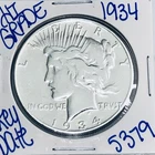 1934 SILVER PEACE DOLLAR AUTHENTIC HI GRADE U.S. MINT COIN RARE KEY DATE 5379