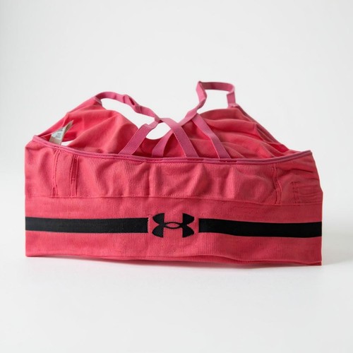 Under Armour Women's Compression Seamless Low Long Sports Bra - Size XL - Hot Pi - Picture 3 of 6