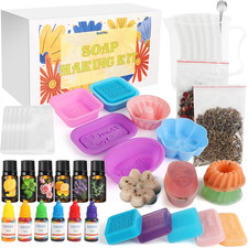 DIY Soap Making Kit, Soap Kit with Soap Mold Melt and Pour Soap Base Fragrances 