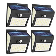 1-4Stk Solarleuchte Solarlampe mit Bewegungsmelder 144 LED Außen Fluter Strahler