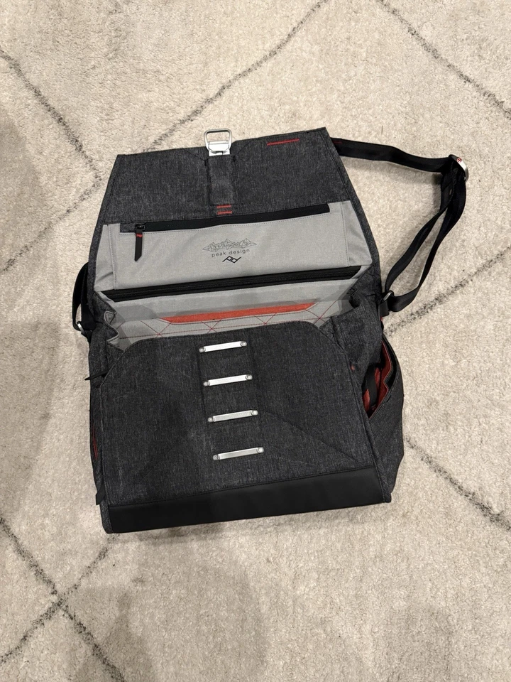 Peak Design Mensajero Diario, Hombro V1 Gris Carbón Fotografía Cámara Bolso Foto 2 de 4