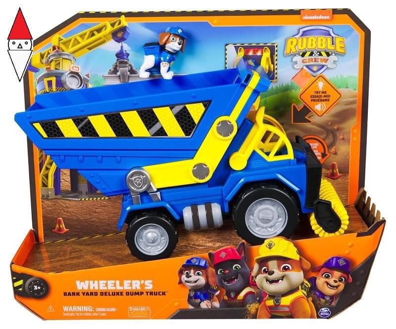 ACTION FIGURE SPIN-MASTER RUBBLE AND CREW VEICOLO DELUXE DI WHEELER