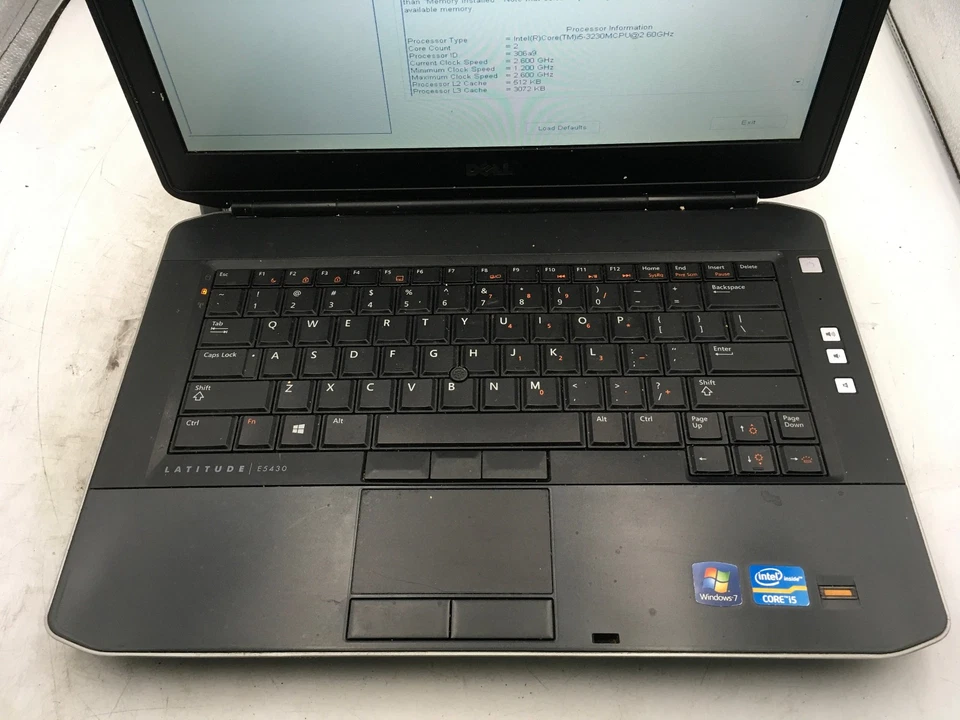 DELL LATITUDE E5430 - BOOTS TO BIOS - INTEL I3 3110M - NO RAM - NO OS -READ- BB - Image 3 of 4