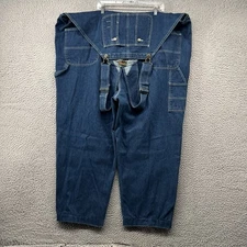 Boulder Creek Denim Bib Overalls Mens Big 54x32 Blue Carpenter Jeans Relaxed