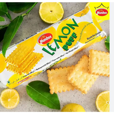 Munchee Lemon Puff Tea Biscuits 200g *4 (4pack) Free Shipping