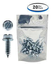 License Plate Screws - Slotted Hex Head - American - 14 x 3/4" 20 per box