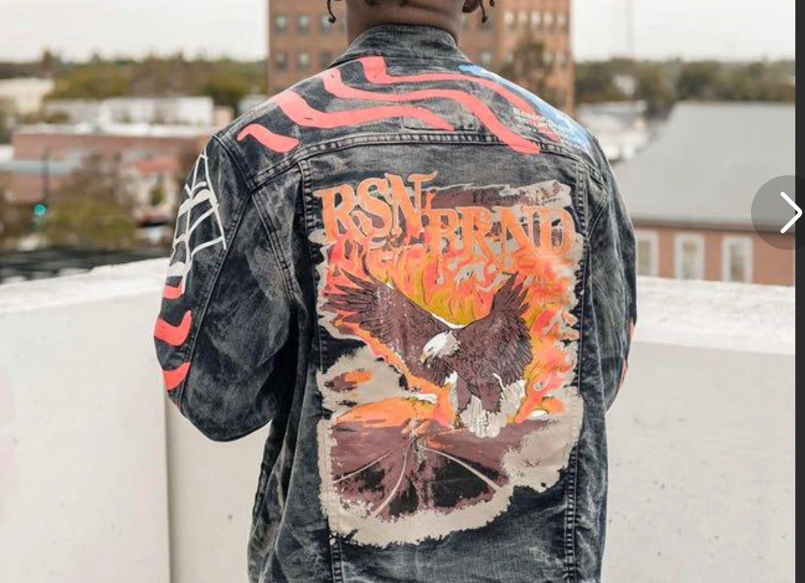 Reason Graphic Jean Jacket size