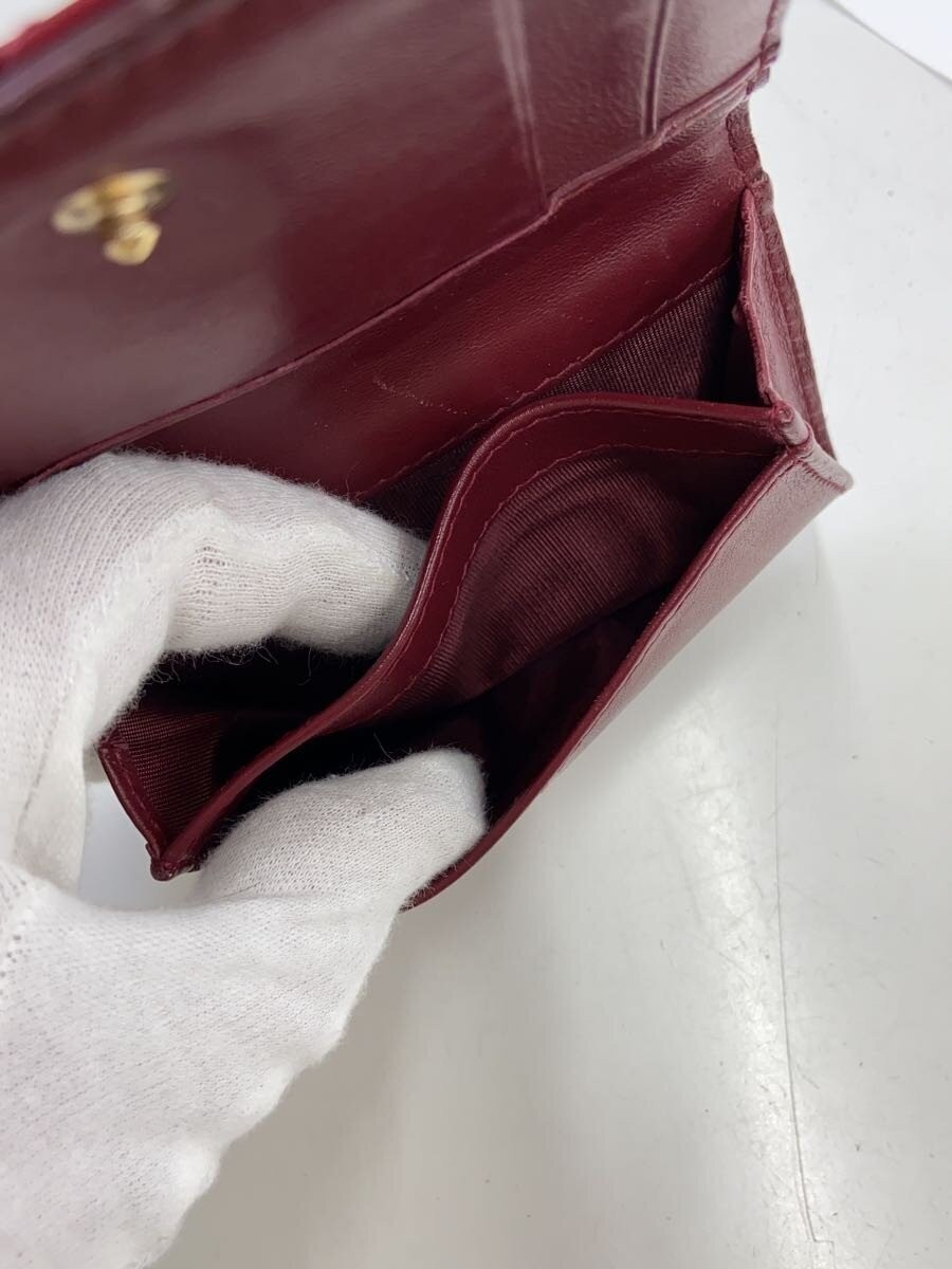 Christian Dior LADY DIOR Card Case Enamel RED Plain Women's thumbnail 6