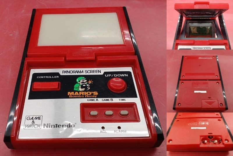 Nintendo Game Watch TB-94 Mario's Bombs Away Panorama screen Retro