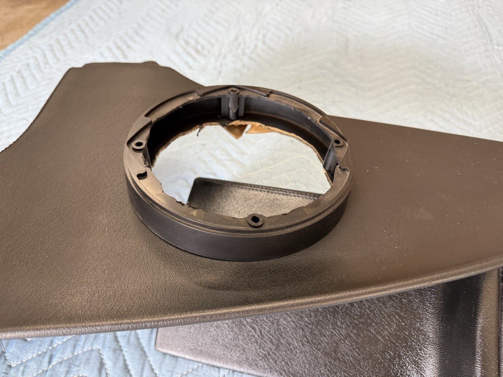 Genuine Ferrari 348 Original Black Leather Rear Shelf End Caps