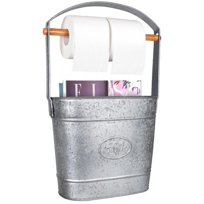 Farmhouse Toilet Paper Holder - Free Standing With Reserve Storage for Mega R...