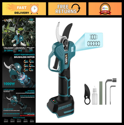 Cordless Brushless Electric Pruning Shears, LCD Display, SK5 Blades, 0.8-1.2'' Cu