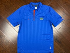 NIKE DRI-FIT Men's Florida Gators Blue Performance Polo Size L EXCELLENT