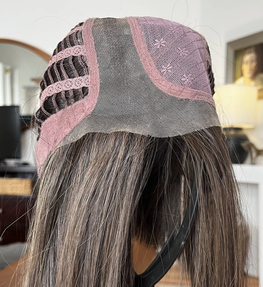 BELLE TRESS Santa Monica Lace-Front Wig/ Triple Chocolate/ Left Mono Part - Image 4 of 4