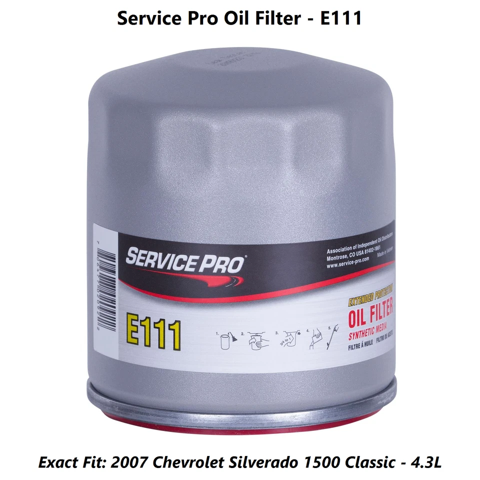 2007 Chevrolet Silverado 1500 Classic 4.3L Oil, Air & Cabin Filter Kit (5W-30) Foto 3 de 4