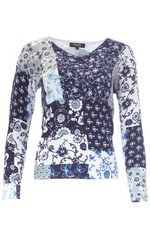 Futura Moda Damen Oberteil Langarm Basic Stylishes Top Mit Hohem Tragekomfort