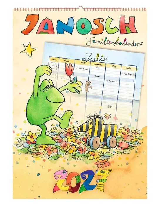 Janosch Familienkalender 2027 Familienplaner – Vorbestellung ab 12.11.2026 A2