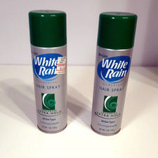 Vintage White Rain Unscented Extra Hold Hair Spray 7oz Aerosol Cans Lot 2 READ